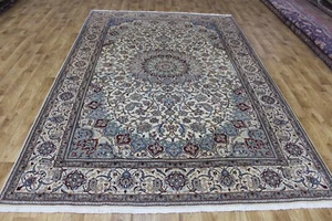 FINE PERSIAN NAIN RUG WOOL AND SILK WITH FINE FLORLA DESIGN 312 X 206 CM - Picture 1 of 21