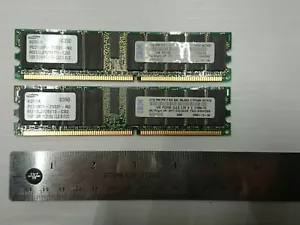 2-pack Samsung PC2100R 1GB DDR PC2100 CL2.5 ECC RAM (IBM FRU 38L4031) - Picture 1 of 1