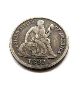 1891 S SITZENDE FREIHEIT GROSCHEN "UNGEPRÜFT" - Bild 1 von 2