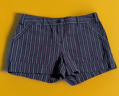 Ladies "Papaya ", Dark Blue Cotton, Shorts, Pinstriped UK 12 - Image 1 of 4