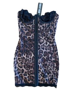 DOLLS KILL CURRENT MOOD Leopard Print Captivating Gazes Slip Dress XXS NWT - Picture 1 of 7
