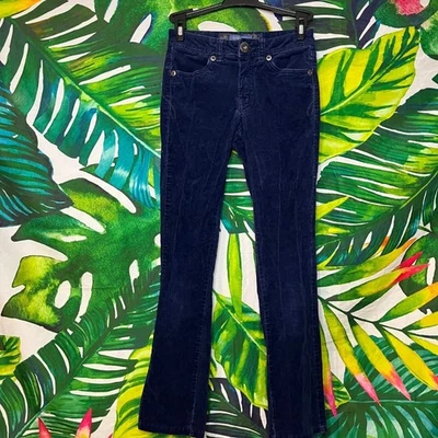 Джинсы Y2K Limited Too для девочек 12 узкие темно-синие вельветовые с вышивкой осень зима - Изображение 1 из 4