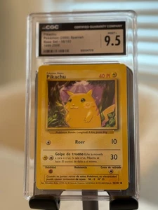 Pokemon Pikachu 58/102 Spanish Base Set Rare Card 1999 Mint 9.5 (Low Pop) - Picture 1 of 2