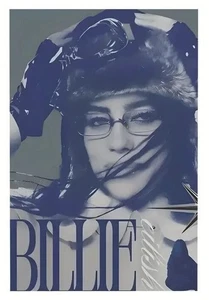 Poster musicale retrò Billie Eilish, decorazione da parete pop art vintage, poster stella della musica - Foto 1 di 8