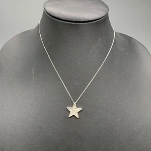 Collar colgante de cristal estrella de Swarovski tono plata 18,5 pulgadas - Imagen 1 de 8