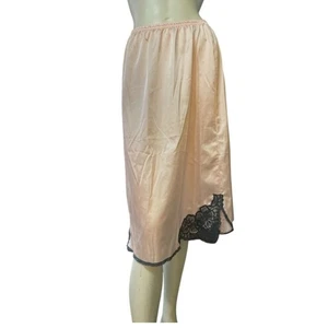 Vanity Fair Vintage Schlupfrock mit Spitzenbesatz rosa Medium - Bild 1 von 9