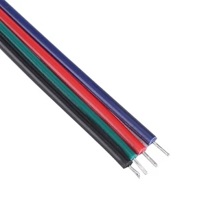 Busbar 20pcs 4 Pin Cable Connector Wires For 5050/3528/3014 RGB LED Strip L - Picture 1 of 11