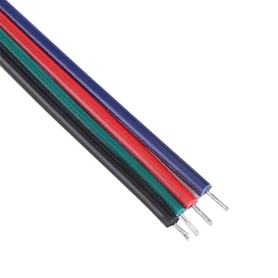 Busbar 20pcs 4 Pin Cable Connector Wires For 5050/3528/3014 RGB LED Strip L - Image 1 of 4