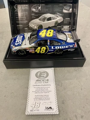 Jimmie Johnson ELITE RCCA #48 Lowe’s Impala 2007 Nextel Cup Champ 1:24 Diecast - Image 1 of 4