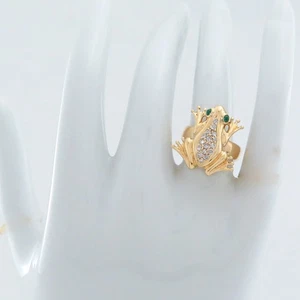 Ring - Brillant-Ring 'Frosch' - 16 Brillanten ges. ca. 0,32ct - 18K/750 Gelbgold - Bild 1 von 5