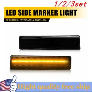 2/4x Smoke Amber LED Front Side Marker Light fit Ford F150 F250 F350 FO2551106 - Picture 1 of 22