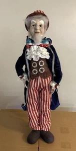 30” Tall Uncle Sam Decor Standing Hand Painted Face Rare Folk Art Americana HTF - Picture 1 of 12