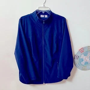 Chico’s Size 3 Zenergy Blue Long Sleeve Zip Up Women’s Activewear Jacket - Picture 1 of 9