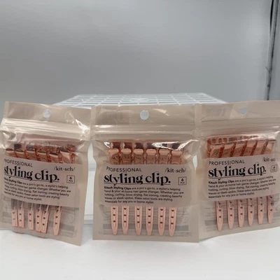 Pinzas para el cabello de metal Kitsch oro rosa de 18 piezas. Foto 1 de 2