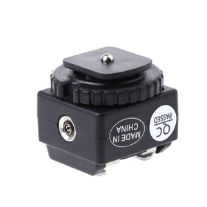 Flash To Canon Camera Pro Hot Shoe Converter Adapter PC Sync Ports UK - Picture 1 of 12