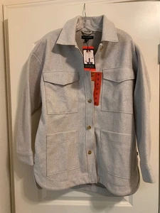 Banana Republic Ladies' Structured Brown 4 Pocket Super Soft M Shirt Jacket - Picture 1 of 8