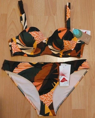 BIKINI C&A LYCRA Badeanzug mit Bügel Gr.38/40(80B) Mehrfarbig NEU mit Etikett  - Bild 1 von 4