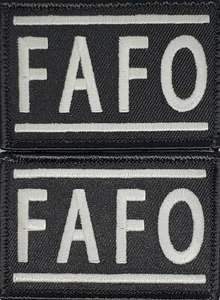 FAFO Glowing Patch embroidered F#$k Around and Find Out Morale Patch USA - Qty 2 - Picture 1 of 3