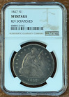 New Listing1847 Seated Liberty Dollar Ngc Xf Details Rev Scratched - Extremely Fine Details