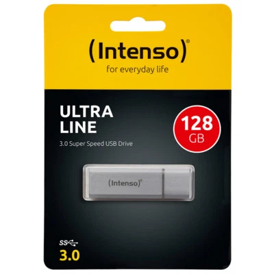 kQ Intenso Ultra Line USB Stick 128GB Highspeed USB 3.2 Alu silber 128 GB - Bild 1 von 4