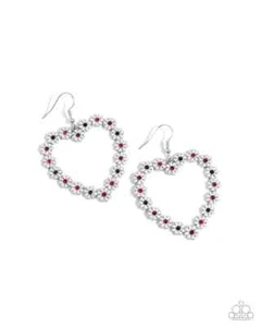 Paparazzi Beautiful Take White Earrings - Picture 1 of 2