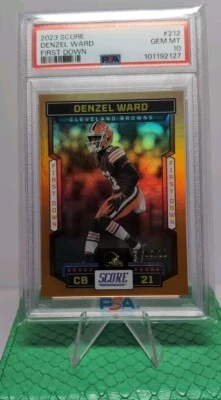 2023 Score Denzel Ward #212 First Down /10 PSA 10 Gem Mint - Image 1 of 2