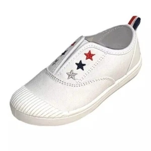 Cat & Jack Canvas Shoes White Archer Patriotic Stars Toddler Girl Size 6 - Picture 1 of 7