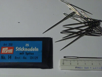 PRYM AGHI CON PUNTA X LANA BUSTA 25 PZ N° 14 ART 350 - 124129 TAPPEZZIERE - Immagine 1 di 2