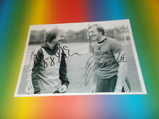 Georg Schwarzenbeck + Wolfgang Rausch signed Bayern München Autogramm 20x28 Foto