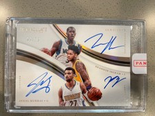 2016-17 Immaculate Trios - Jamal Murray Brandon Ingram Rookie On Card Auto /25