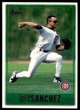 1997 Topps Baseball Card Rey Sanchez hy Chicago Cubs #179