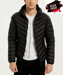 Giubbotto giubotto uomo piumino giubbino  100 grammi gr vintage nero giacca da L - Foto 1 di 5