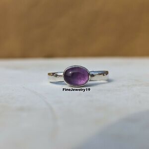 Amethyst Ring 925 Sterling Silver Band Ring Statement Handmade Jewelry A462