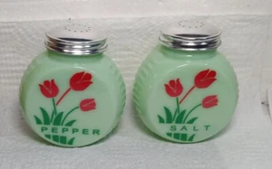 Salero Pimentero Jade Tulipanes Flores Cocina Hogar Regalo - Imagen 1 de 2