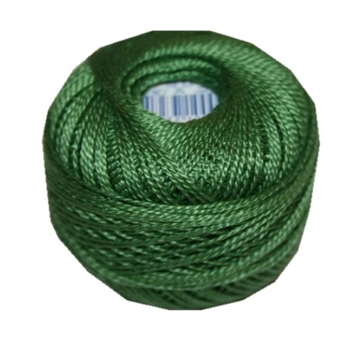 (0,06€/m) PERLOVKA Kreuzstichgarn Baumwolle Perlgarn 10g 85m grün (6662) - Bild 1 von 1
