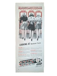 Vintage 1945 Kissing Booth barbasol print ad.  original item. World War 2 - Picture 1 of 1