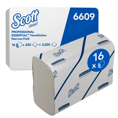 KIMBERLY-CLARK PROFESSIONAL Kimberly Clark Scott Essential Falt-Handtücher Handtuch 2-lagig weiß 3520 Blatt