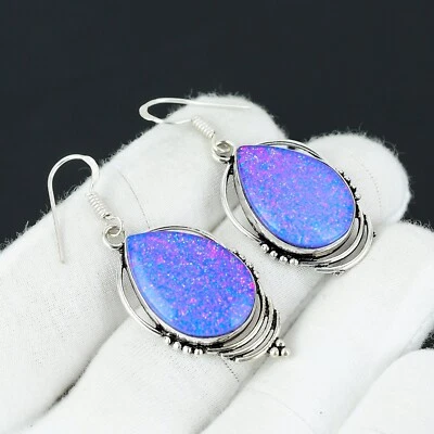 Australian Triplet Opal Earring 925 Sterling Silver Earring Beautiful Gemstone. - Image 1 of 4