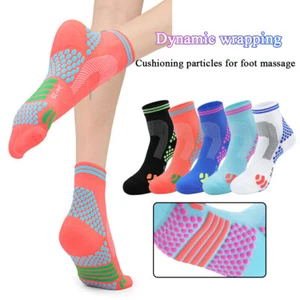Running Socks Anti-Blister Cushioned Trainer Socks Men Women Ankle Cut Athletic - Picture 1 of 18