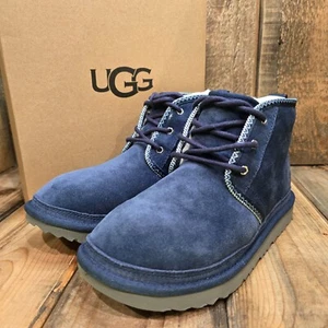 UGG NEUMEL II TASMAN CHUKKA SHOE BOOT BLUE SUEDE WOOL BIG KIDS US 5 = WOMENS 7 - Picture 1 of 16