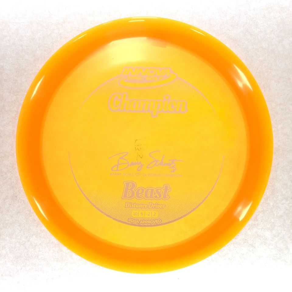 DISC GOLF INNOVA BARRY SCHULTZ 2X CHAMPION BEAST DISTANCE DRIVER 173-5g ORANGE - Image 1 of 1