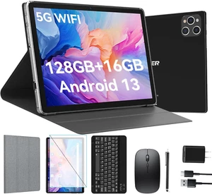Android Tablet 10 Inch, 2024 Newest Android 13 Tablet, 128GB Storage+16Gb RAM (8 - Picture 1 of 12