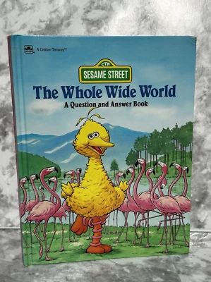 1990 CTW Sesame Street Question & Answer HC  Book - The Whole Wide World -Golden Foto 1 de 4