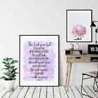 The Lord Your God Is With You, Zephaniah 3:17, Bible Verse Print Wall Art Decor