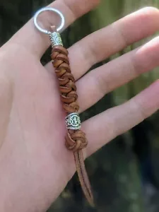 Genuine leather keychain/ keychain key ring/ lanyard - Picture 1 of 6
