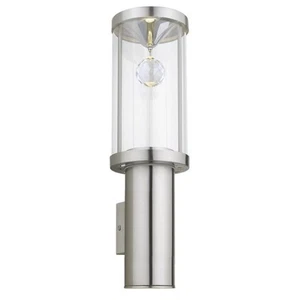 LAMPADA DA PARETE DA ESTERNO 1 LUCE A LED LANTERNA GIARDINO ACCIAIO INOX - Imagen 1 de 1