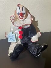 Vintage Dynasty Doll Porcelain Sitting Clown with Tag