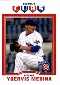2015 Iowa Cubs Choice #27 Yoervis Medina Puerto Cabello Venezuela Baseball Card