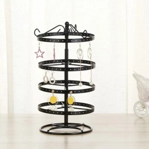 4 Tiers Metal Rotating Earring Display Fashion Jewelry Organizers Holder Tree - Picture 1 of 10
