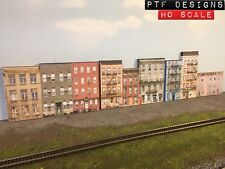 HO Scale Apartment Combo 1, 2 & 3 (Set Of 3) Building Flat/Front Background